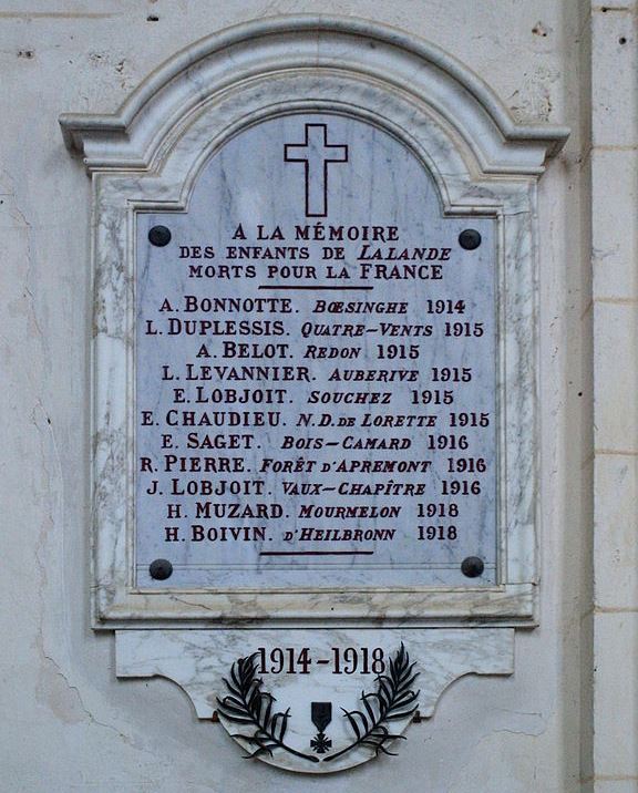 World War I Memorial Lalande #1