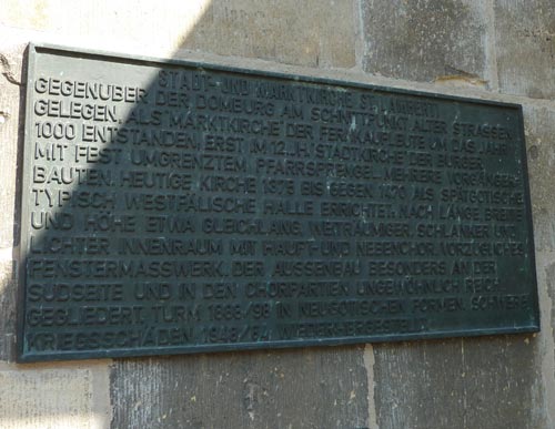 Memorial Destruction and Reconstruction Prinzipalmarkt / St. Lamberti Kirche Münster #2