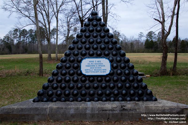 Monument US Colonel Hans C. Heg