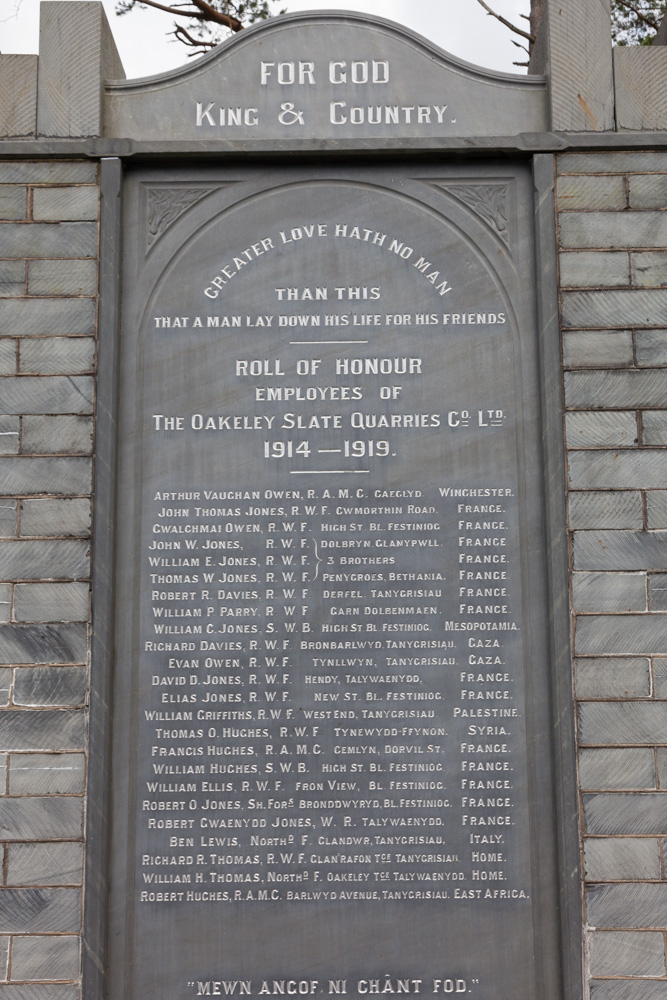 Memorial Killed Employees Oakeley Slate Quarries #2