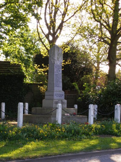 Oorlogsmonument South Hiendley