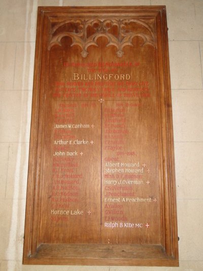 Roll of Honour St. Peter Church