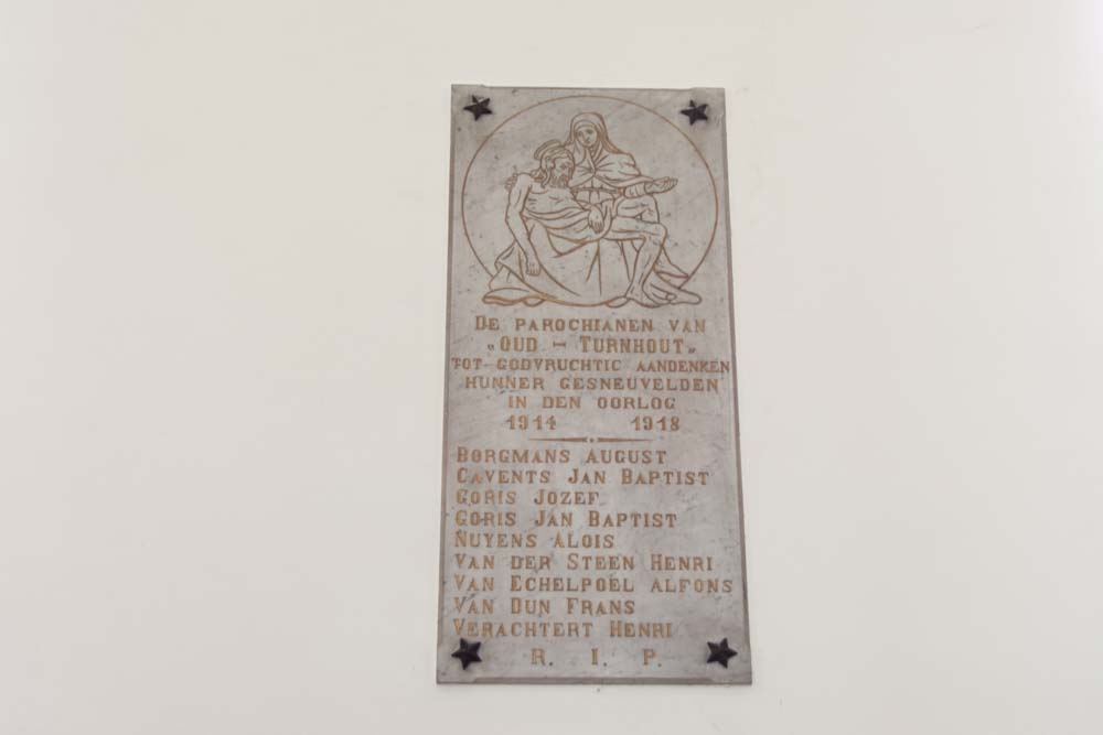 Memorial Stone Fallen WWI Sint-Bavo parish Oud-Turnhout #1