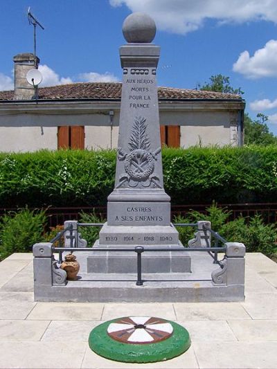 Oorlogsmonument Castres-Gironde #1