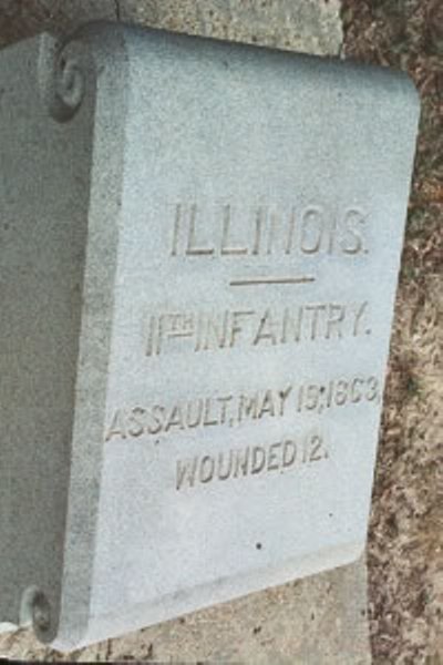 Positie-aanduiding Aanval van 11th Illinois Infantry (Union) #1