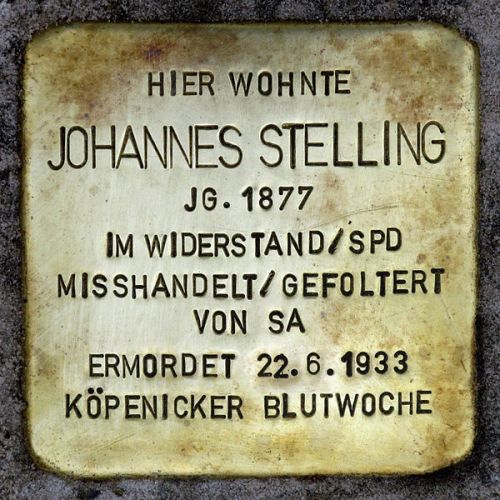 Stolperstein Stellingdamm 36 #1