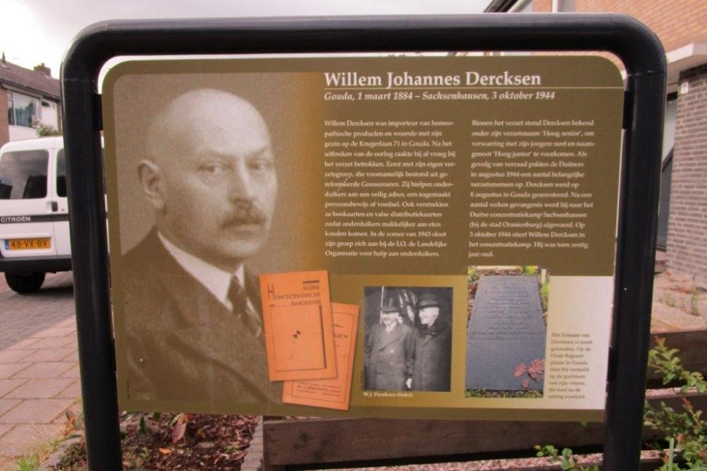 Informatiepaneel Verzetsheld Willem Johannes Dercksen