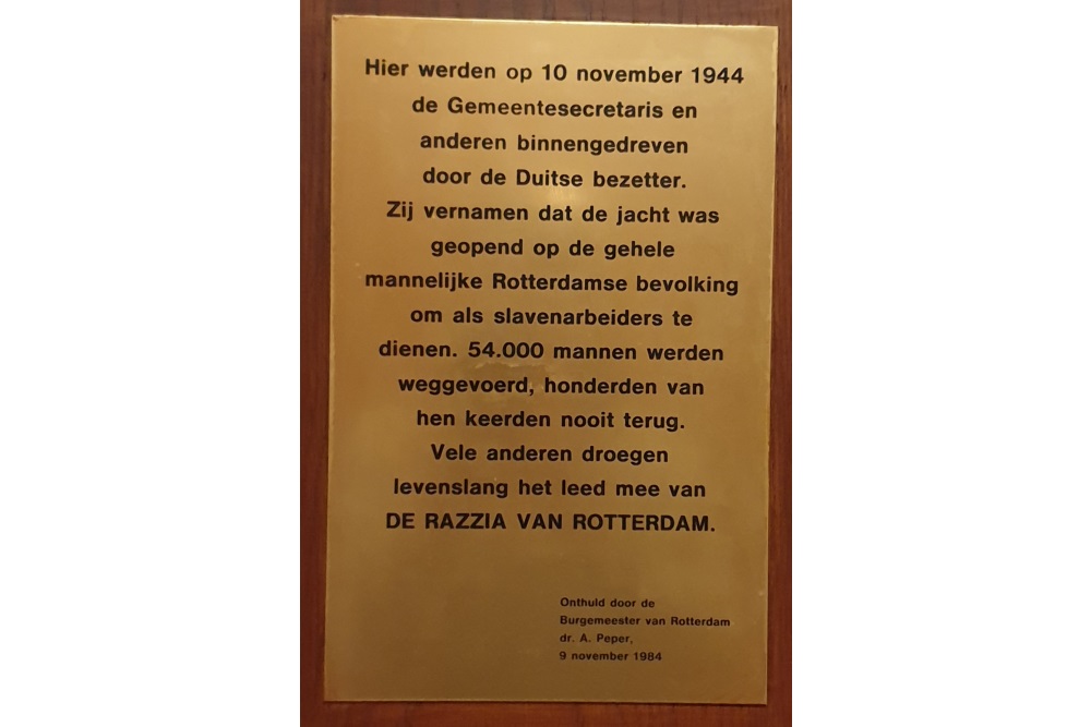 Gedenkteken Razzia van Rotterdam #2