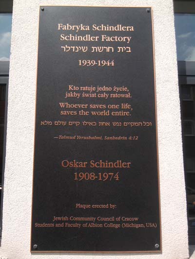 Gedenkteken Oskar Schindler (Fabriek) Krakau #1