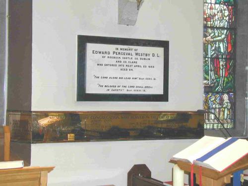 War Memorial St. Thomas's Church of Ireland Mount Merrion