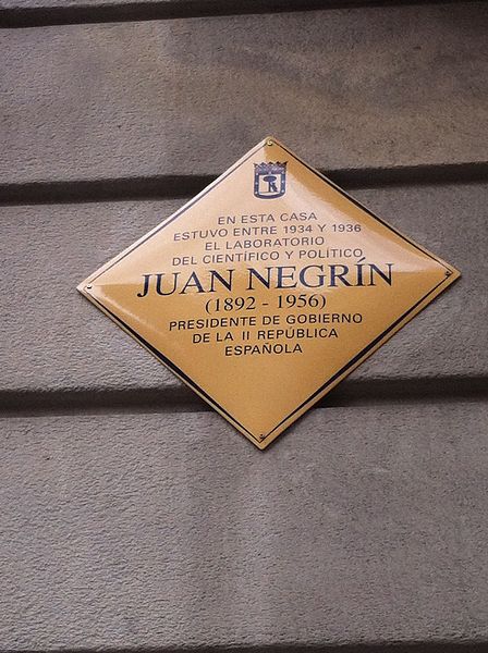 Gedenkteken Juan Negrin #1