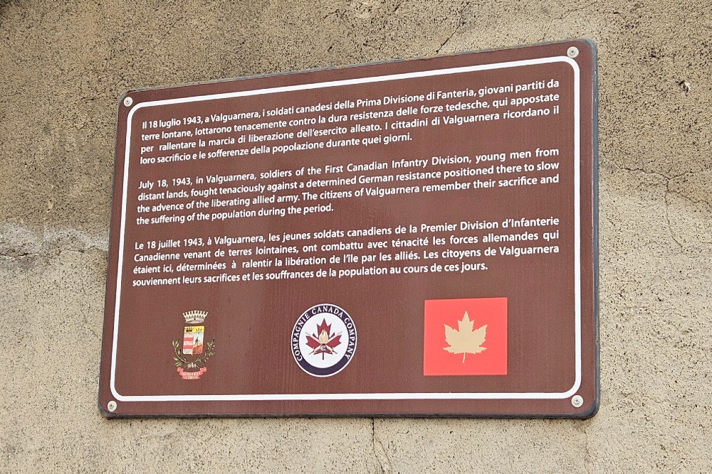 Memorial 1st Canedian Infantry Division Valguarnera