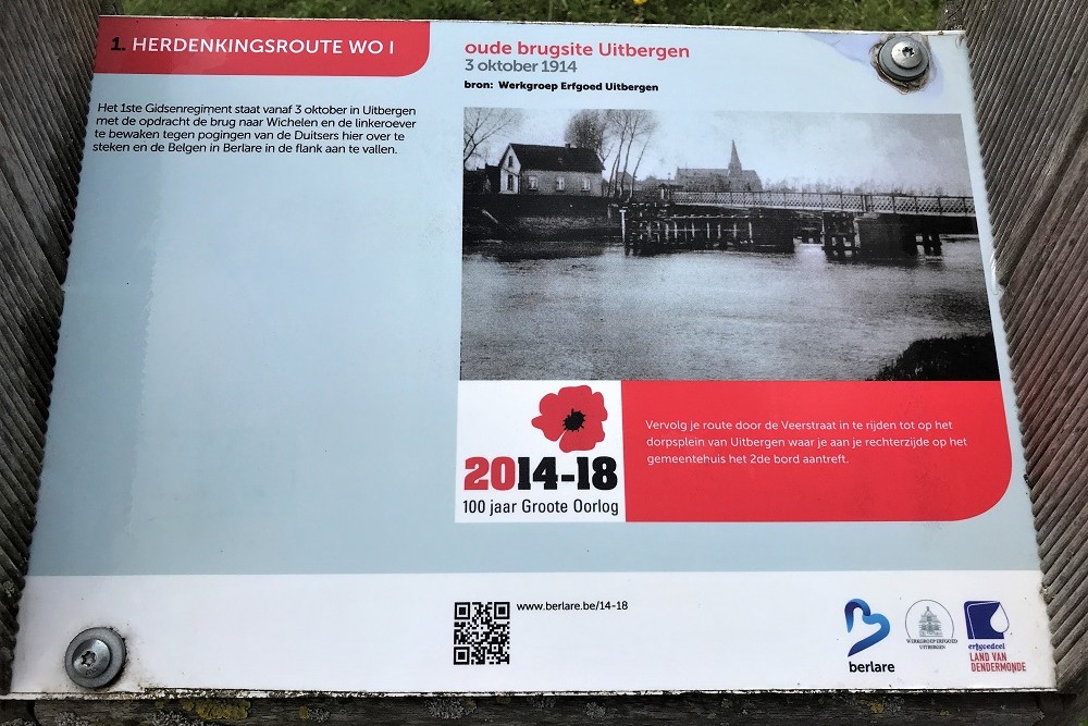 Herdenkingsroute 100 jaar Groote Oorlog - Informatiebord 1 #1