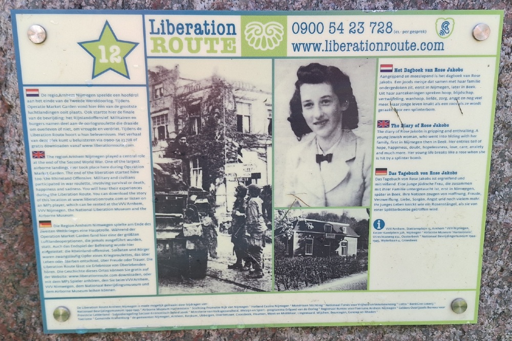 Liberation Route Marker 012: The Diary of Rose Jakobs #1