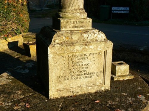 War Memorial Steeple Ashton #2