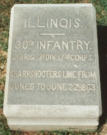 Positie-aanduiding Scherpschutterslinie 30th Illinois Infantry (Union) #1