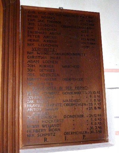 War Memorial Gondenbrett Church #4