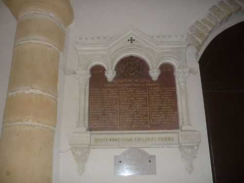 Oorlogsmonument Kerk Joux