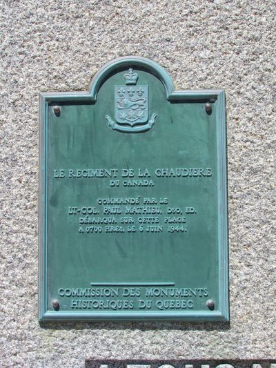 Memorial Regiment de la Chaudière of Canada Bernières-sur-Mer #2