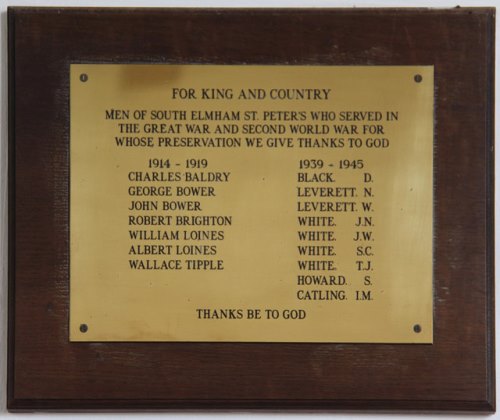 Roll of Honour St. Peter Church #1