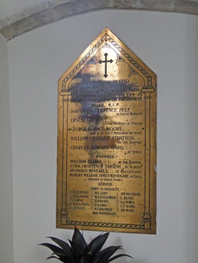 Oorlogsmonument Morningthorpe Church