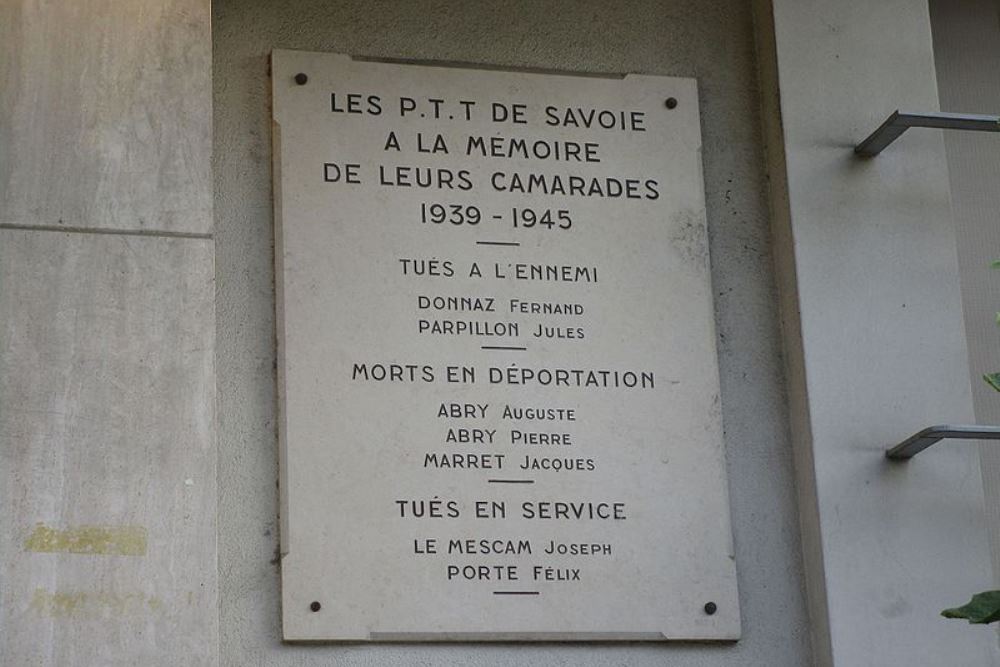 World War I Memorial Chambéry Post Office #1
