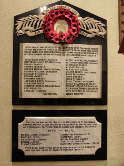 War Memorial St Columbas Church