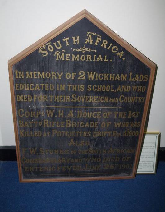 2nd Boer War Memorial Wickham School #1