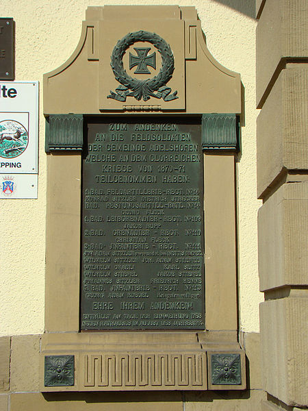 Franco-Prussian War Memorial Adelshofen