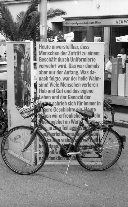 Remembrance Sign Aryanized  Jewish shop Armin Spitz