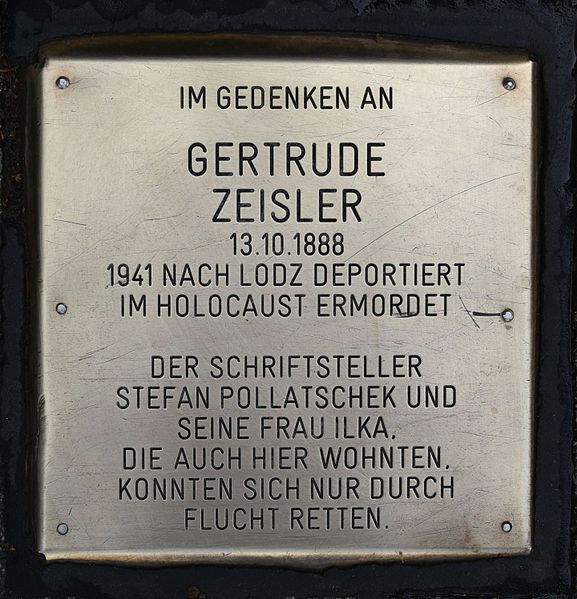 Remembrance Stone Straßergasse 13 #1