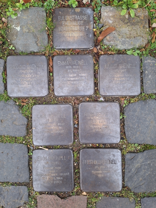 Stolpersteine Eulenstraße 9 (voormalig Bergstraße 7)