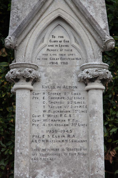 Oorlogsmonument East Kirkby #4