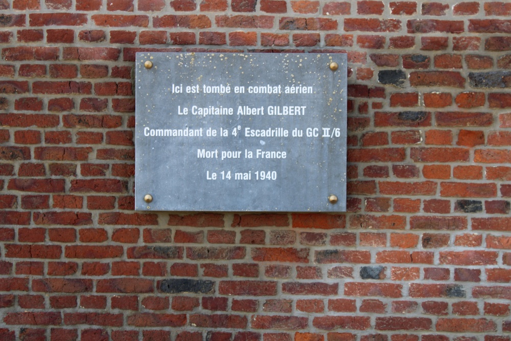Memorial Plaque French Captain Albert Gilbert #2