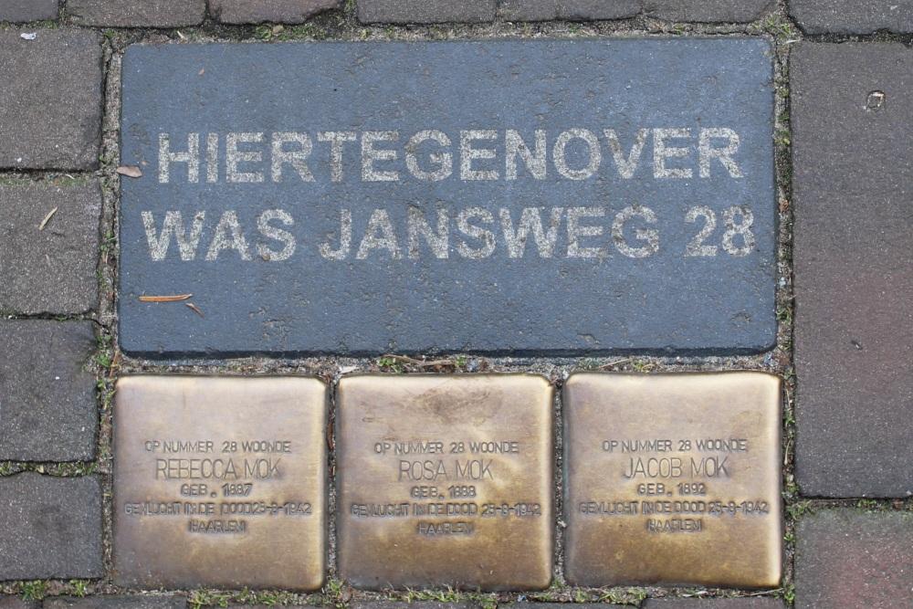 Stolpersteine t.o. Jansweg 28