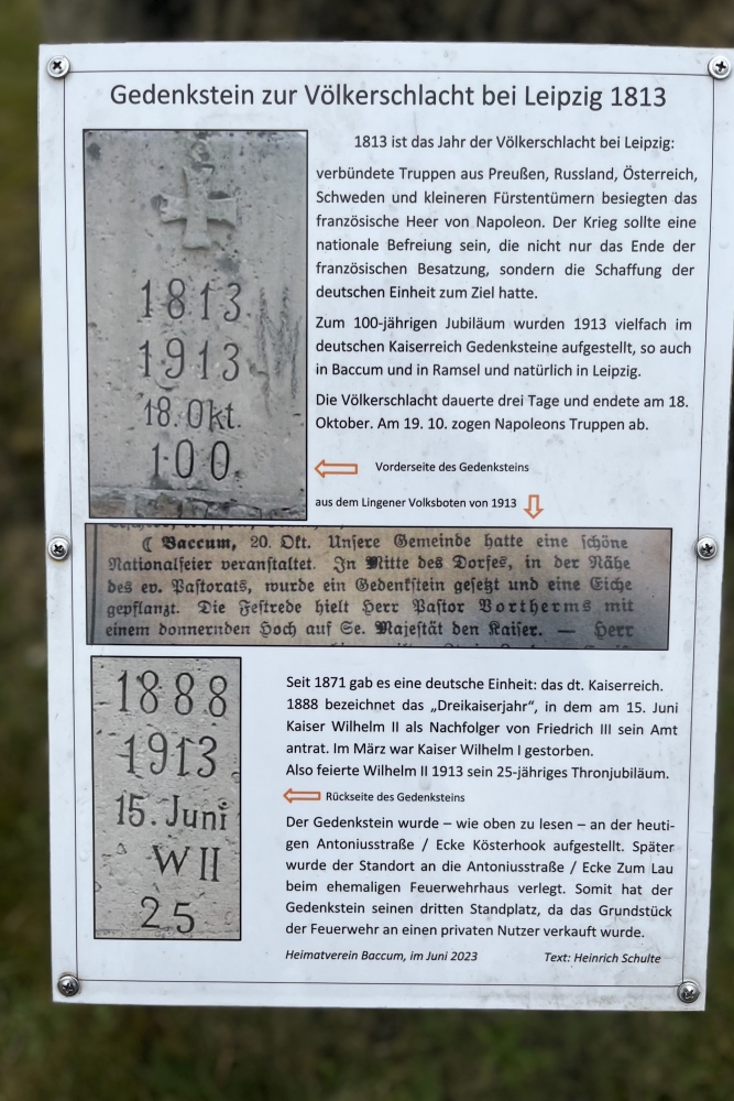 Gedenkteken voor de Volkerenslag Baccum #3
