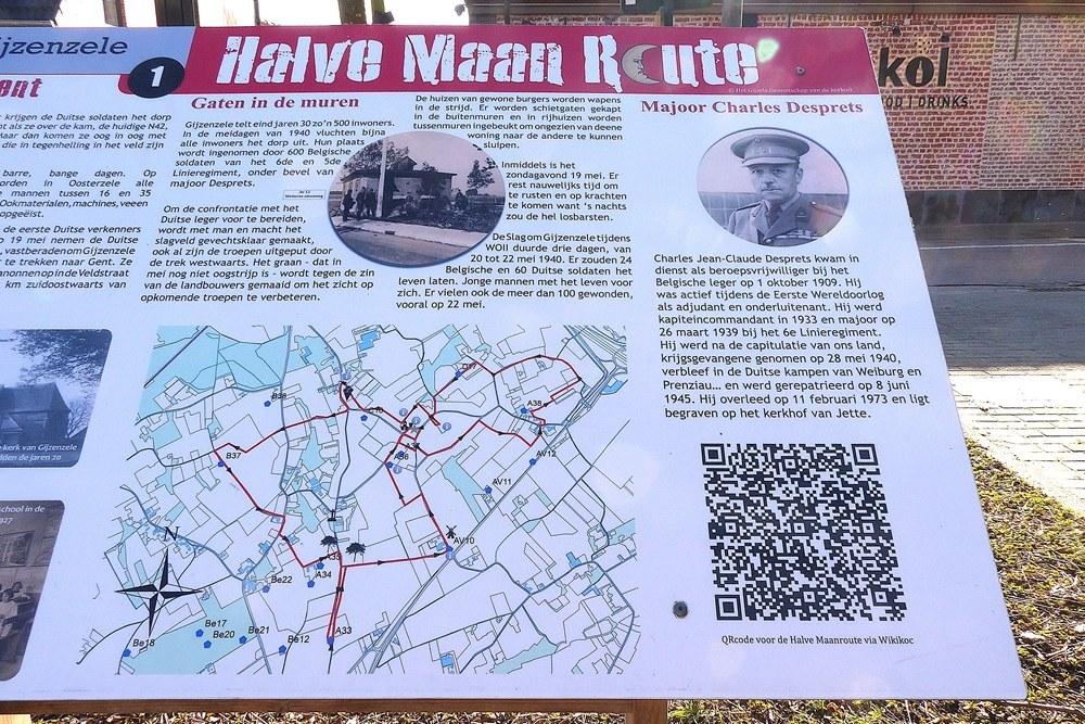 Halve Maanroute – information board 1 Gijzenzele #5