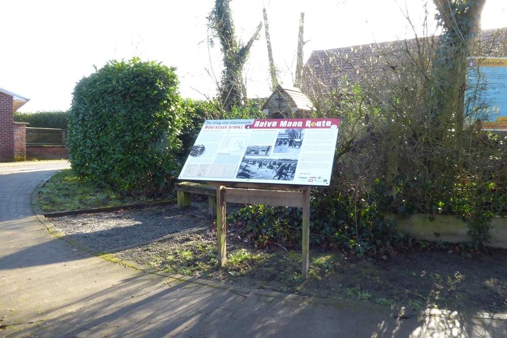 Halve Maanroute – information board 4, Battle of Gijzenzele #1