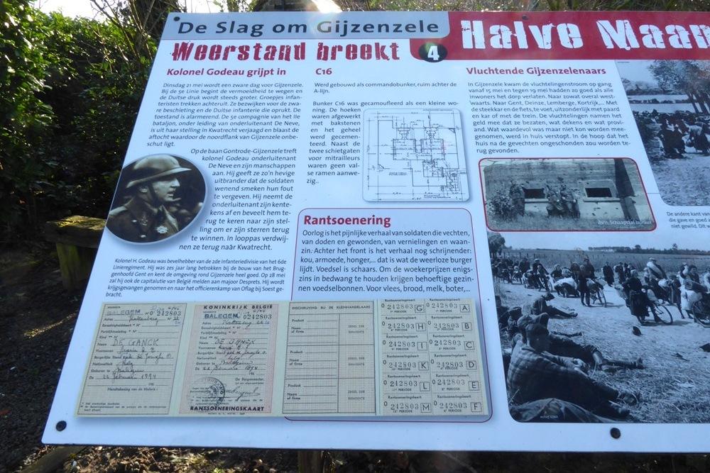 Halve Maanroute – information board 4, Battle of Gijzenzele #3