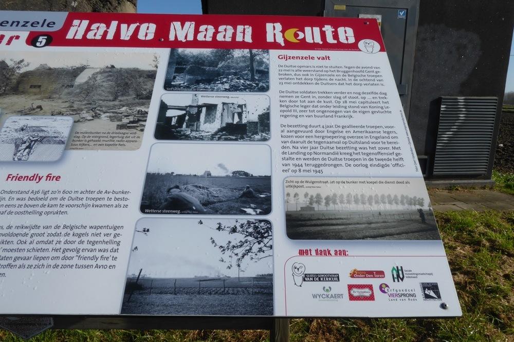 Halve Maanroute – information board 5, Battle of Gijzenzele #5