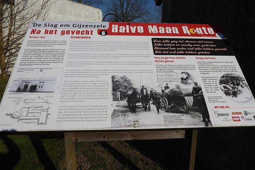 Halve Maanroute – information board 6, Battle of Gijzenzele #3