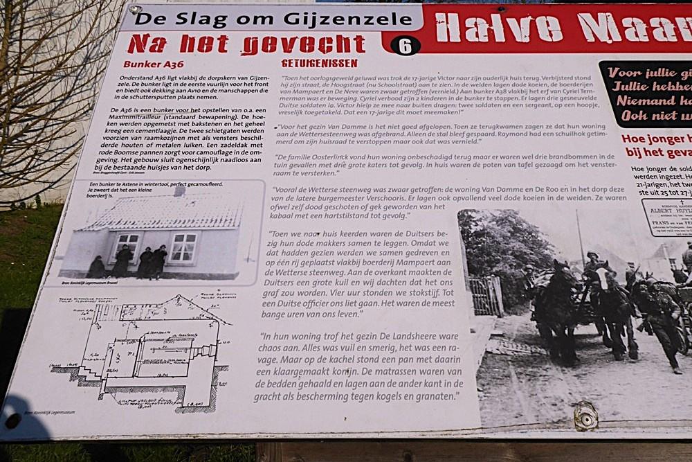 Halve Maanroute – information board 6, Battle of Gijzenzele #5