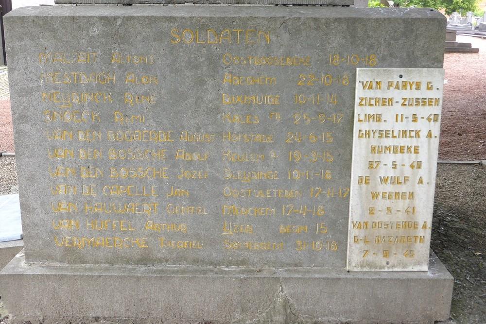 Oorlogsmonument - Heilig Hartbeeld Nazareth #5