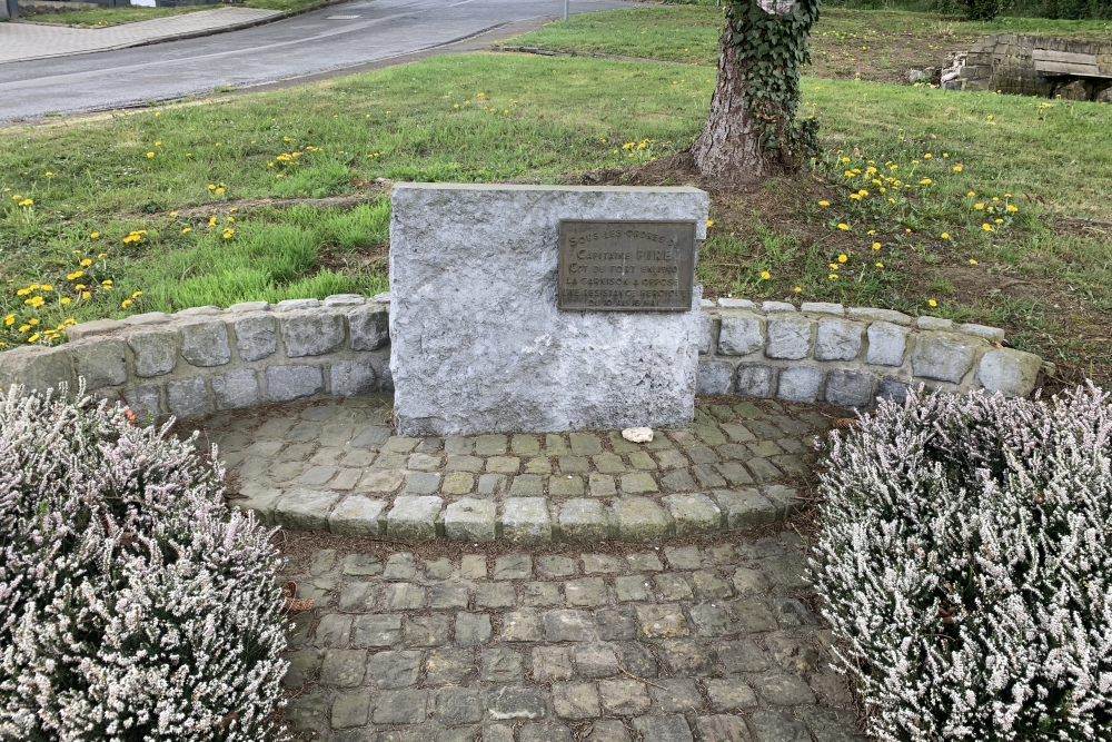Herdenkingsplaquette Kapitein Pire, fort Pontisse #1