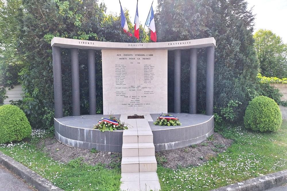 Oorlogsmonument Hesdin-l’Abbé