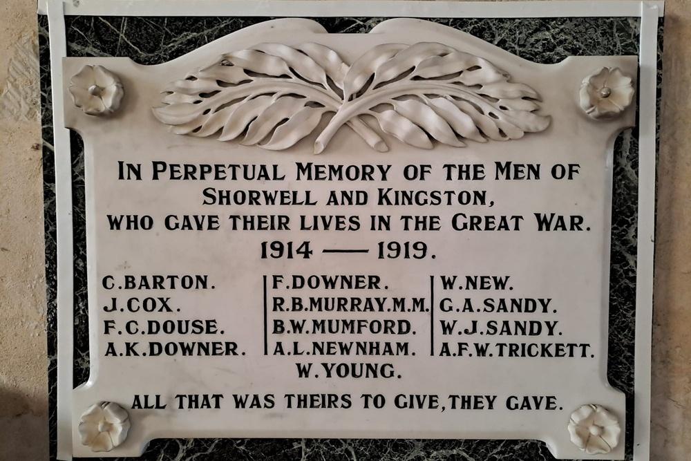 Roll of Honour St. Peter Church #3