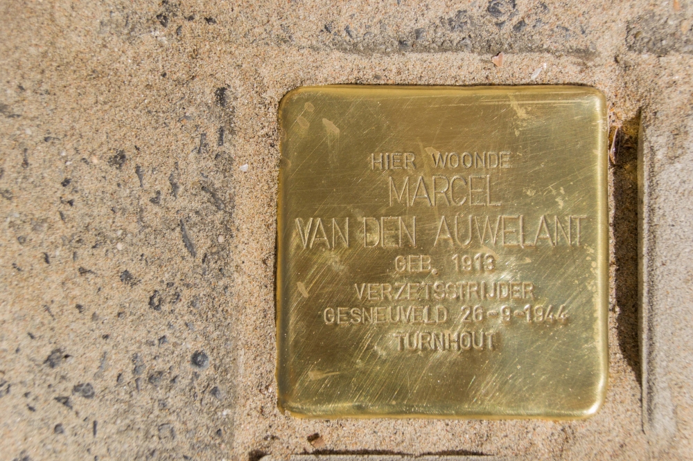 Stolperstein verzetsman Marcel Van den Auwelant Turnhout #1