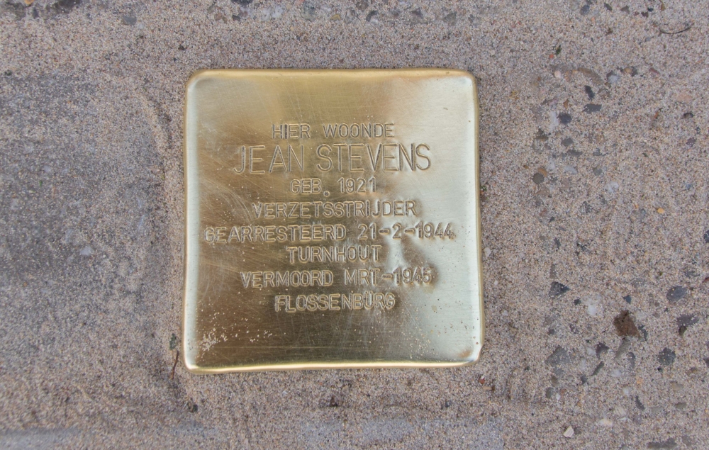 Stolperstein verzetsman Jean Stevens Turnhout #1