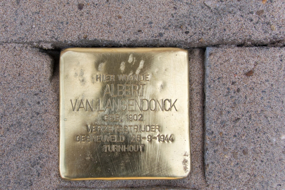 Stolperstein verzetsman Albert Van Langendonck Turnhout #1