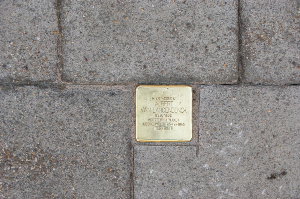 Stolperstein verzetsman Albert Van Langendonck Turnhout #2